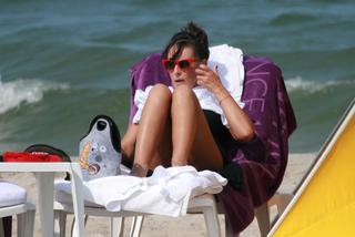 Anna Korcz na plaży na Bałtykiem