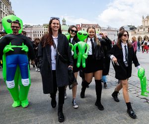 Korowód studentów podczas juwenaliów 2025 w Krakowie