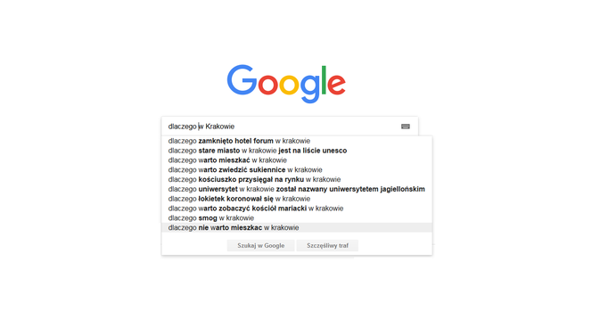 Kraków w Google. Jakich informacji szukamy najczęściej? Wyniki są zaskakujące! [GALERIA]