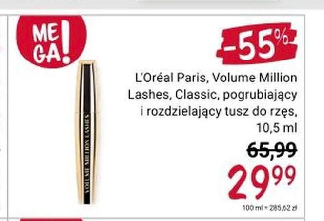 Tusz do rzęs pogrubiający i rozdzielający L’Oreal Paris Volume Million Lashes, Classic 29,99 zł/10,5 ml