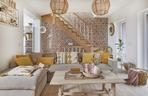Salon w stylu scandi boho