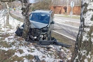 Zabłędza. Osobówka uderzyła w przydrożne drzewo na DW 977 