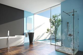 Aranżacja łazienki ze szkłem COLORIMO