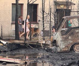 Potężny pożar w Żorach. Seria wybuchów butli gazowych i ewakuacja mieszkańców. Zatrzymano jedną osobę