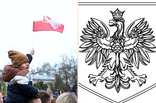 Wydrukuj dziecku kolorowankę na Święto Niepodległości. Godło Polski i jego historia