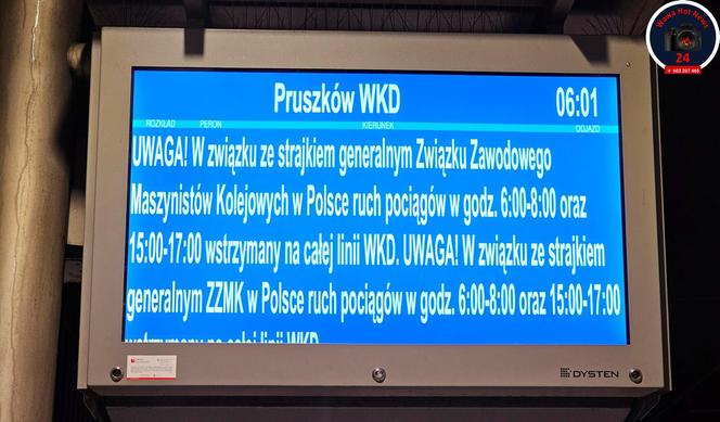 Wielki strajk maszynistów WKD. Paraliż komunikacyjny w Warszawie