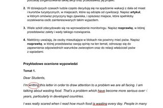 Matura 2025 angielski rozszerzony: przykładowa rozprawka, list, artykuł. Przykłady CKE