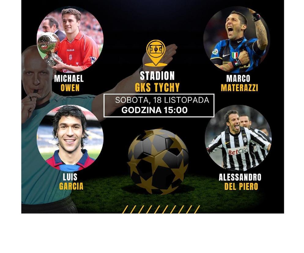 PIłka nożna, mecz legend, Tychy, Owen, Del Piero