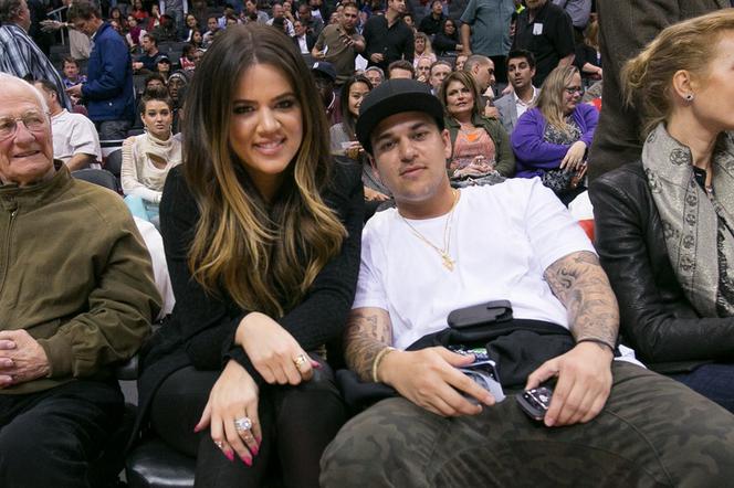 Rob Kardashian z siostrą Khloe Kardashian