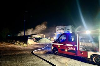 Wielki pożar! Płonęła hala z węglem i peletem