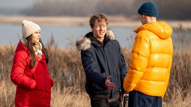 M jak miłość odc. 1861. Basia (Karina Woźniak), Kacper (Bartosz Ziewiec), Michał (Igor Pawłowski)