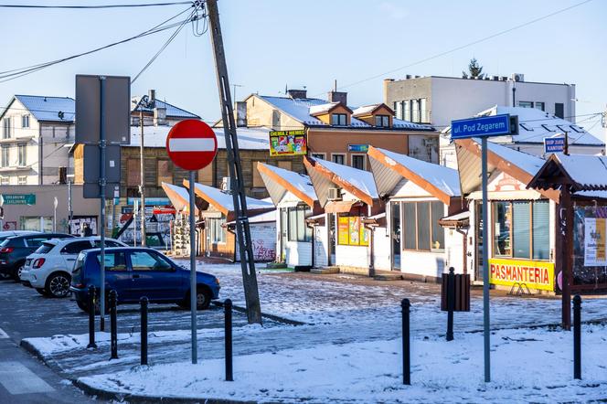 Targowisko przy ul. Orlej w Otwocku przed modernizacją