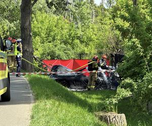 Auto uderzyło w drzewo i stanęło w płomieniach. Spłonęły trzy osoby!