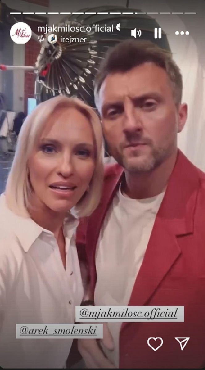 M jak miłość sesja. Iwona Rejzner (Dorota), Arkadiusz Smoleński (Bartek)