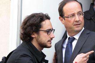 Francois Hollande - nowy prezydent Francji i jego najstarszy syn Thomas