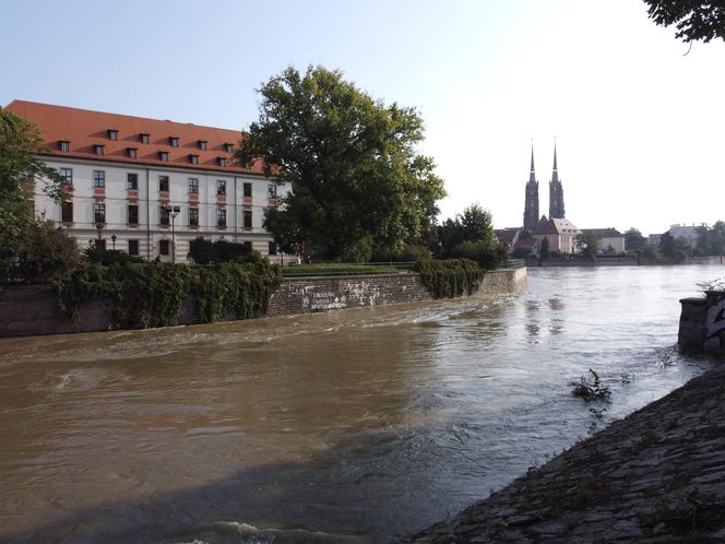 Wrocław - fala w centrum miasta