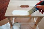 Taboret ze schodkiem IKEA w wersji decoupage
