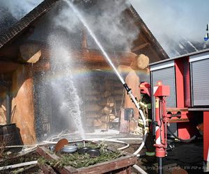 Pożar Wilczej Jamy w Bieszczadach