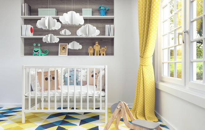 Pokój dla niemowlaka w stylu retro