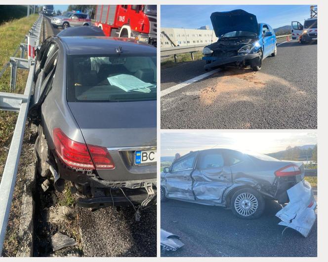 Zderzenie sześciu pojazdów na S1 w Wieprzu (pow. żywiecki). Jedna osoba poszkodowana