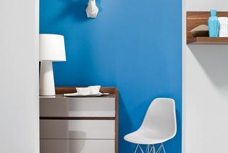 Niebieskie ściany w salonie