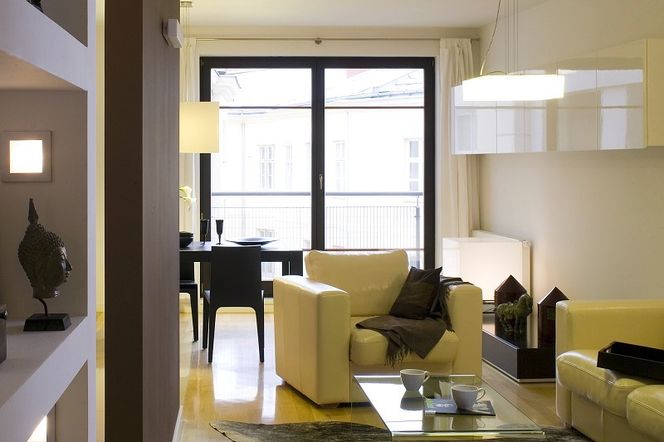 Salon z lampami LED