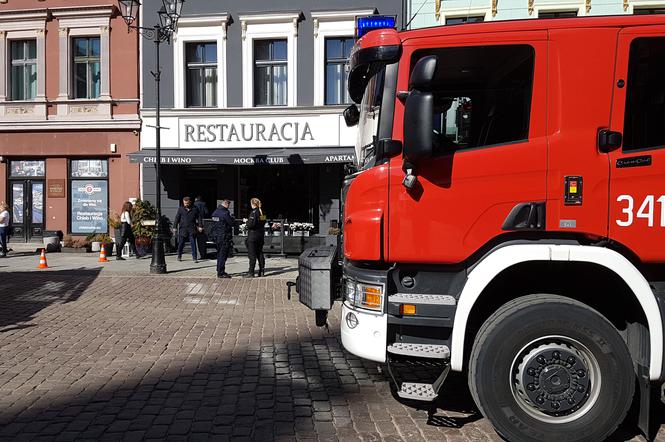 Zadymienie restauracji Chleb i Wino w Toruniu - interweniowali strażacy