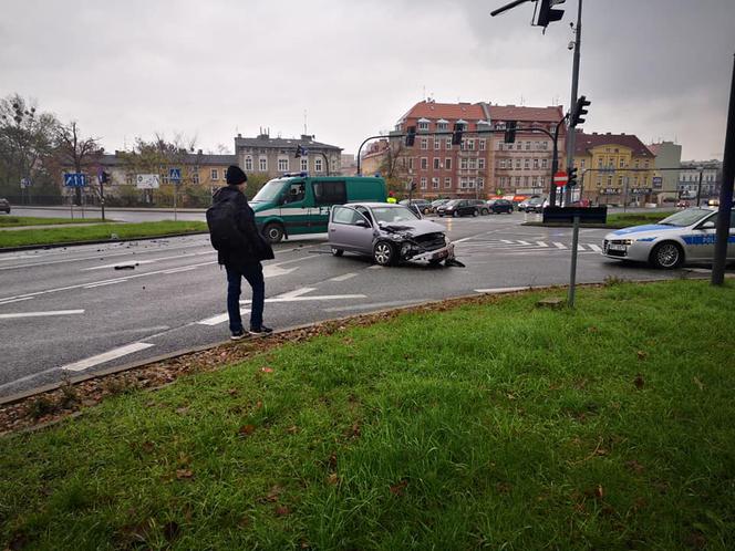 Wypadek na placu Poznańskim w Bydgoszczy