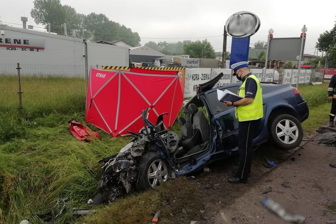 DRAMAT pod Łęczycą. W wypadku na DK-91 w Borkach ZGINĄŁ kierowca osóbówki. Z TIREM NIE MIAŁ SZANS