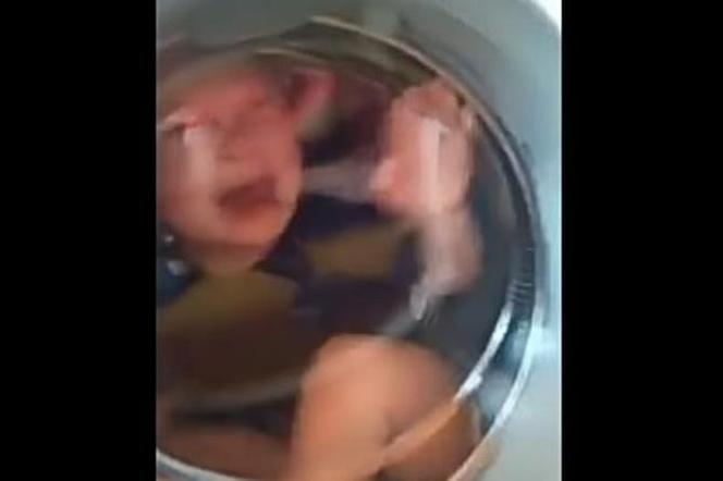 Radom. Zamknęli 2-latka w pralce! Film z płaczącym chłopczykiem w internecie