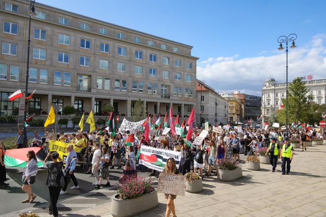 Marsz dla Palestyny przeszedł w niedzielę, 17 sierpnia ulicami Warszawy