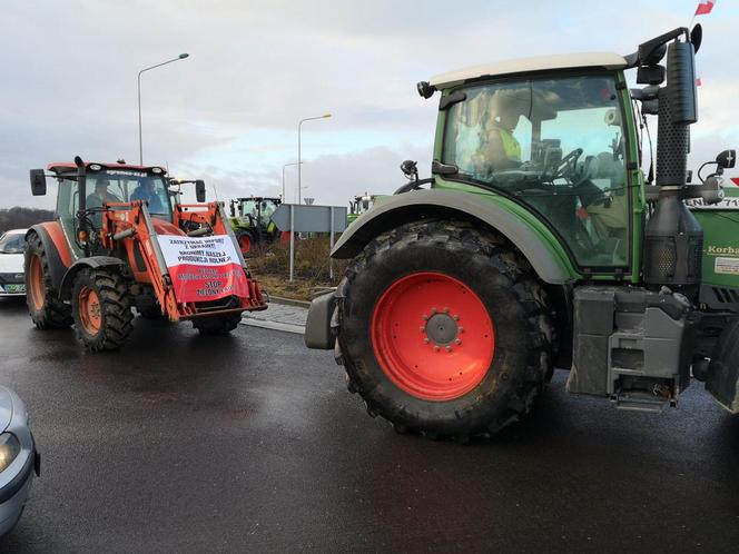 Protest rolników na Warmii i Mazurach