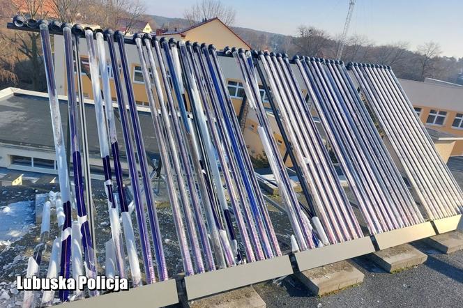 Zniszczone kolektory słoneczne w Czerwieńsku. Został zatrzymany mężczyzna