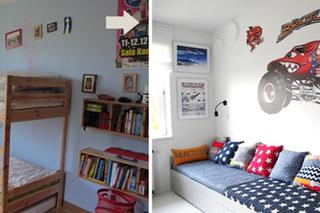 Kolorowy pokój chłopca: motywy z bajek na ścianie i metamorfoza wąskiego pokoju dziecięcego ZDJĘCIA