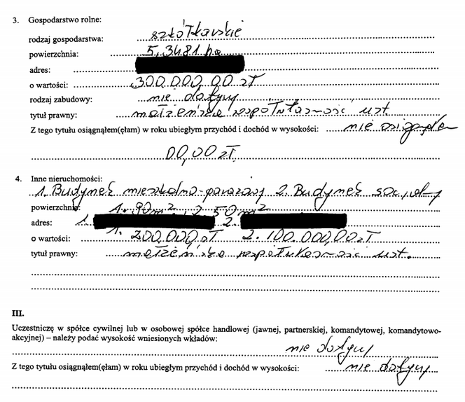 Duda i jego ogromny majątek