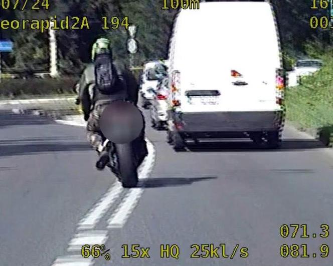 Rekordzista z Chorzowa. Jadąc motocyklem w kilkanaście minut zebrał 346 punktów karnych jadąc na 