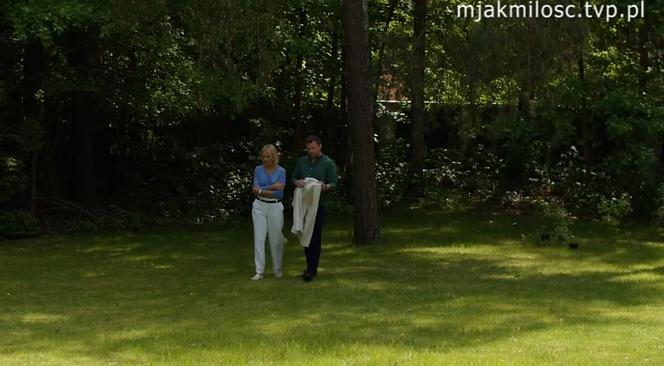M jak miłość nowy sezon na planie. Dorota Kawecka (Iwona Rejzner), Bartek (Arkadiusz Smoleński)