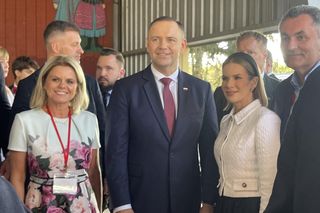 Karol Nawrocki z małżonką w USA. Tak przyjęto ich w Doleystown