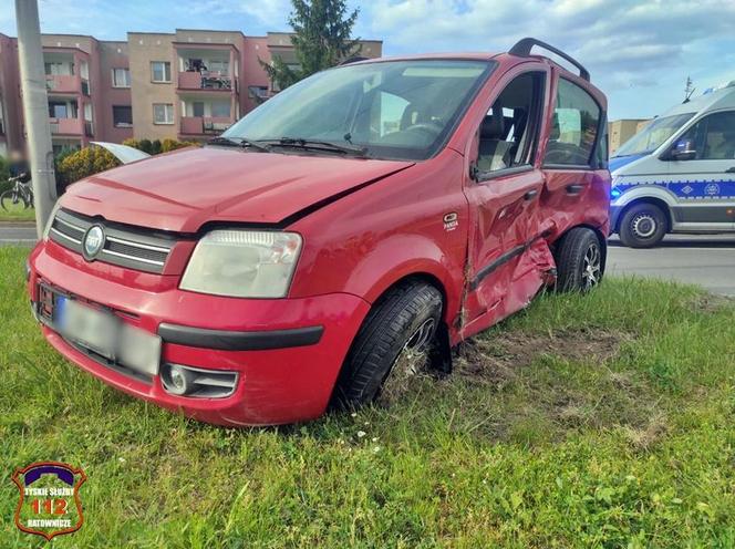 Zderzenie dwóch samochodów na ul. Jaśkowickiej w Tychach