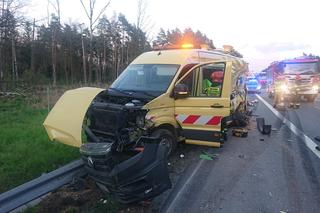 Wypadek na autostradzie A4 w Jaworznie. Ciężarówka wjechaław tył samochodu
