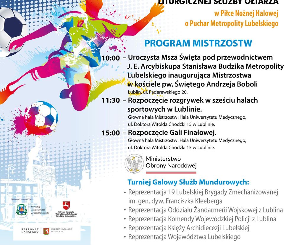Plakat zapowiadający XV Mistrzostwa LSO