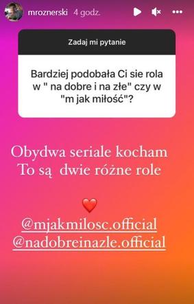 M jak miłość. Mikołaj Roznerski (Marcin)