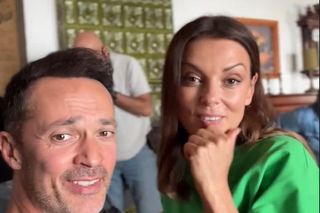 Barwy szczęścia na planie. Kasia (Katarzyna Glinka), Mariusz (Rafał Cieszyński)