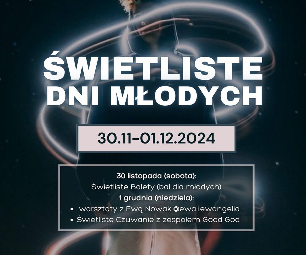 Plakat zapowiadający IV Świetliste Dni Młodych