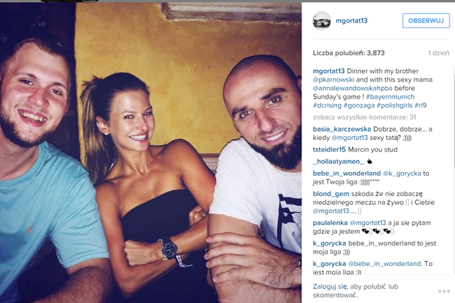 Anna Lewandowska i Marcin Gortat