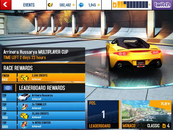 Arrinera Hussarya w grze "Asphalt 8: Airborne"