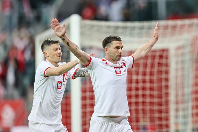 Jakub Świerczak strzela dla Polski w meczu z Rosją 