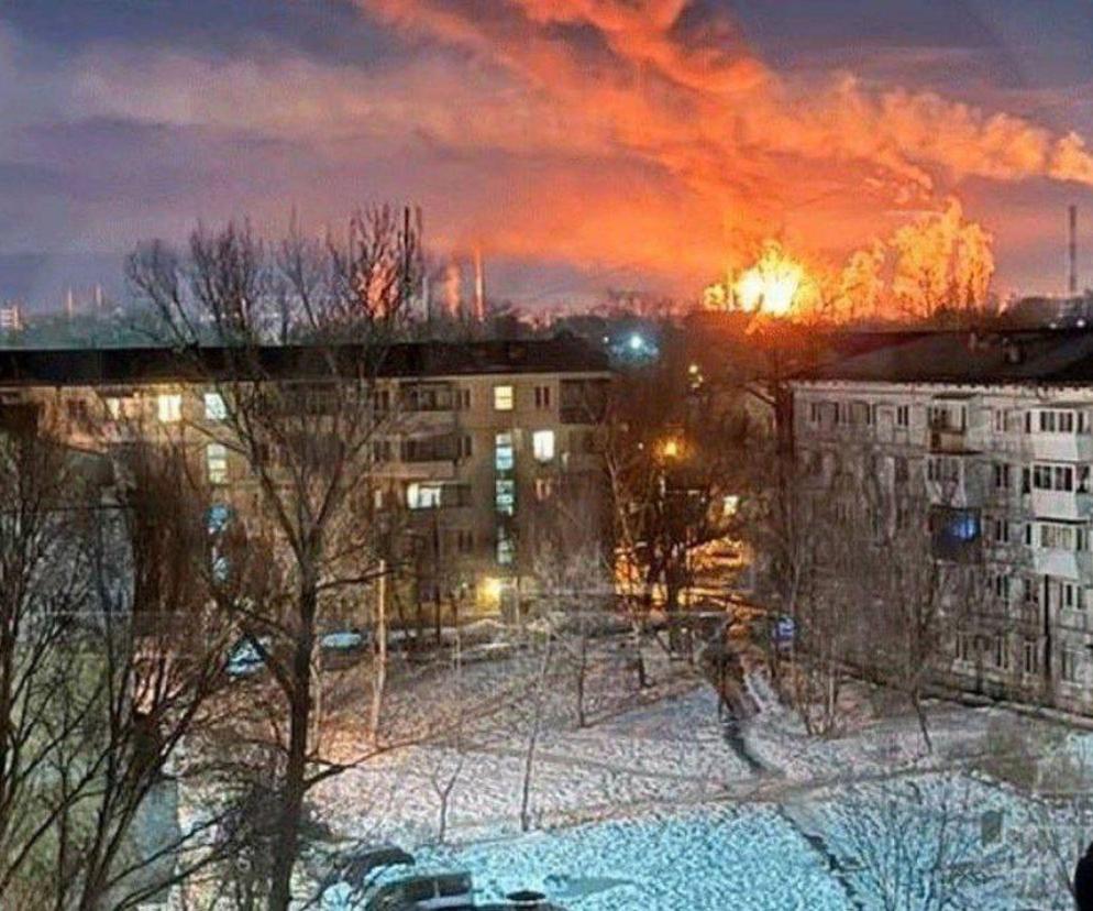 Płonie rafineria ropy naftowej w Nowokujbyszewsku