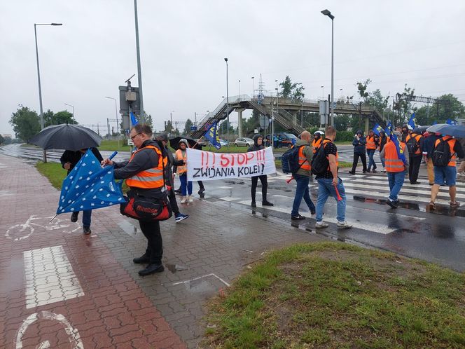 Strajk kolejarzy Bydgoszcz 28.07.25