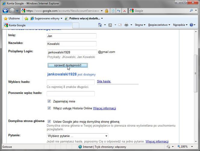 Jak założyć konto w usłudze Gmail